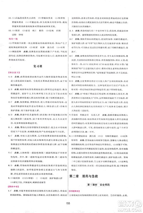吉林教育出版社2021三维数字课堂生物八年级下册人教版答案