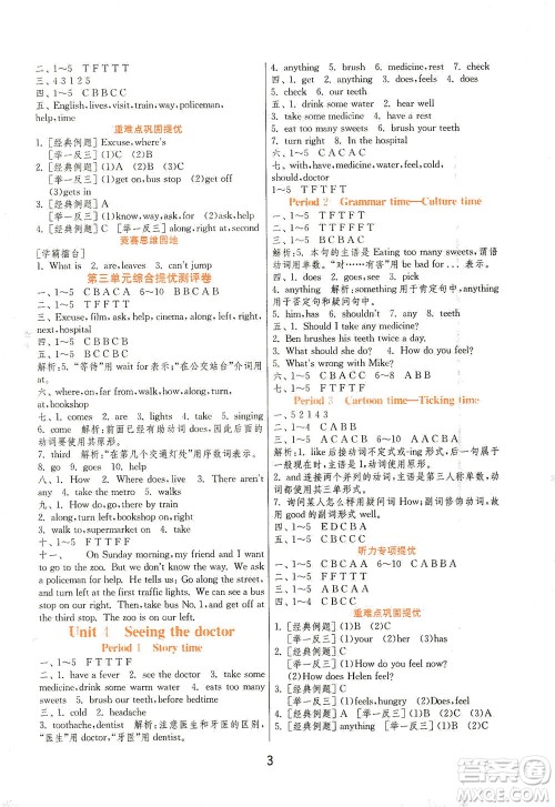 江苏人民出版社2021实验班提优训练五年级英语下册YL译林版答案