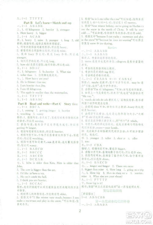 江苏人民出版社2021实验班提优训练六年级英语下册RJPEP人教版答案 江苏人民出版社2021实验班提优训练六年级英语下册RJPEP人教版答案