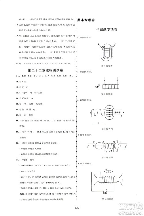 吉林教育出版社2021三维数字课堂物理九年级下册人教版答案