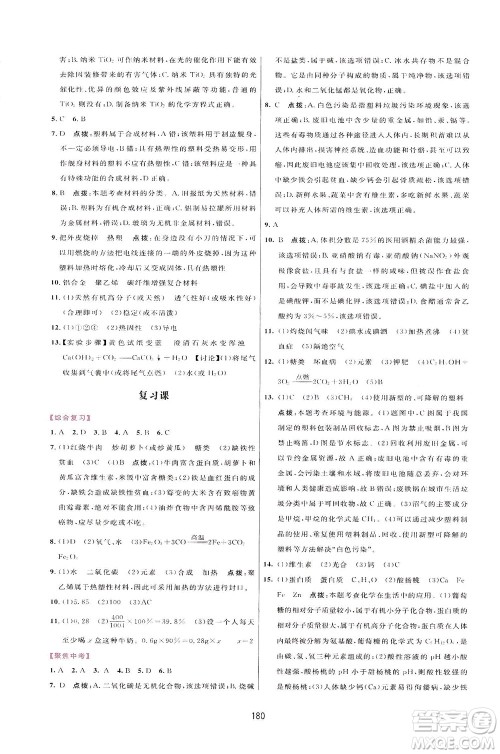 吉林教育出版社2021三维数字课堂化学九年级下册人教版答案