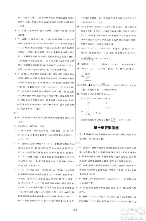 吉林教育出版社2021三维数字课堂化学九年级下册人教版答案 吉林教育出版社2021三维数字课堂化学九年级下册人教版答案