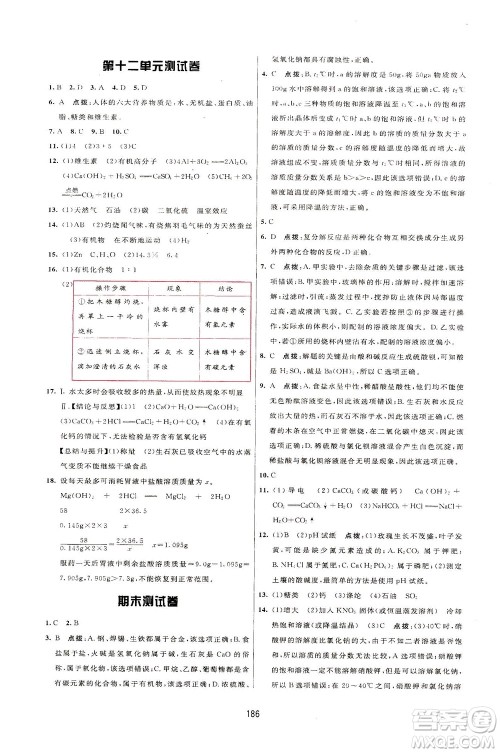 吉林教育出版社2021三维数字课堂化学九年级下册人教版答案