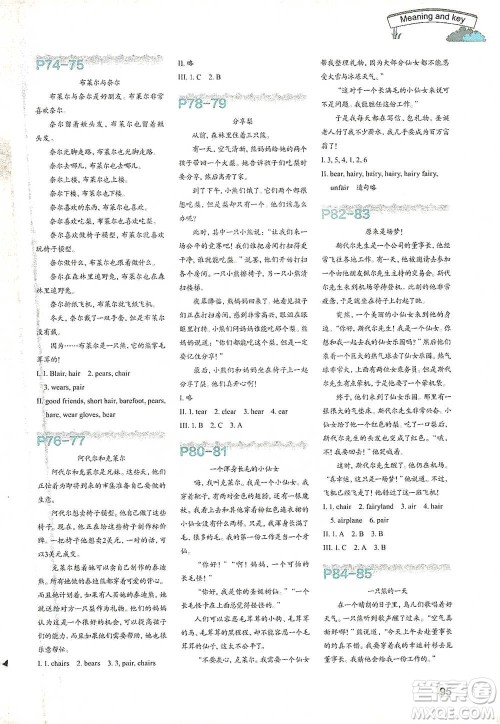 浙江教育出版社2021小学英语语音同步阅读六年级下册参考答案