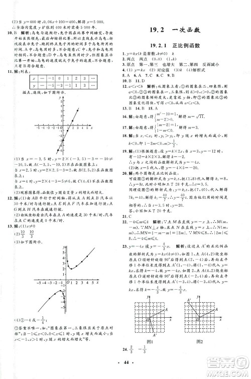 上海大学出版社2021非常1+1完全题练八年级数学下册人教版答案 上海大学出版社2021非常1+1完全题练八年级数学下册人教版答案