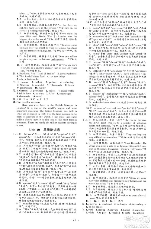 吉林教育出版社2021非常1+1完全题练八年级英语下册人教版答案