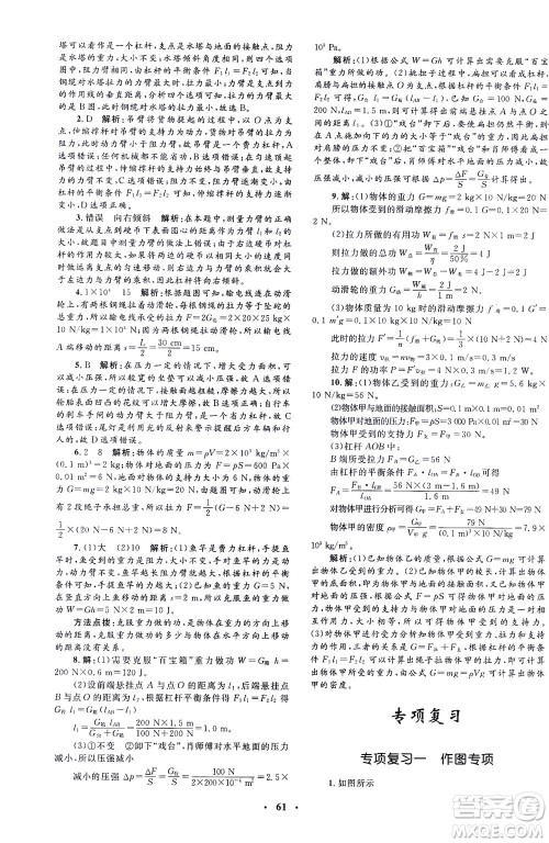 上海大学出版社2021非常1+1完全题练八年级物理下册人教版答案 上海大学出版社2021非常1+1完全题练八年级物理下册人教版答案