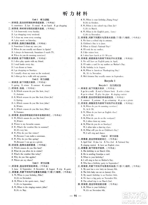 江西教育出版社2021名师测控五年级英语下册人教版答案 江西教育出版社2021名师测控五年级英语下册人教版答案