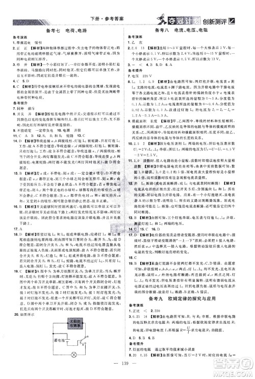 江西美术出版社2021夺冠计划物理九年级下册HY沪粤版江西专版答案 江西美术出版社2021夺冠计划物理九年级下册HY沪粤版江西专版答案