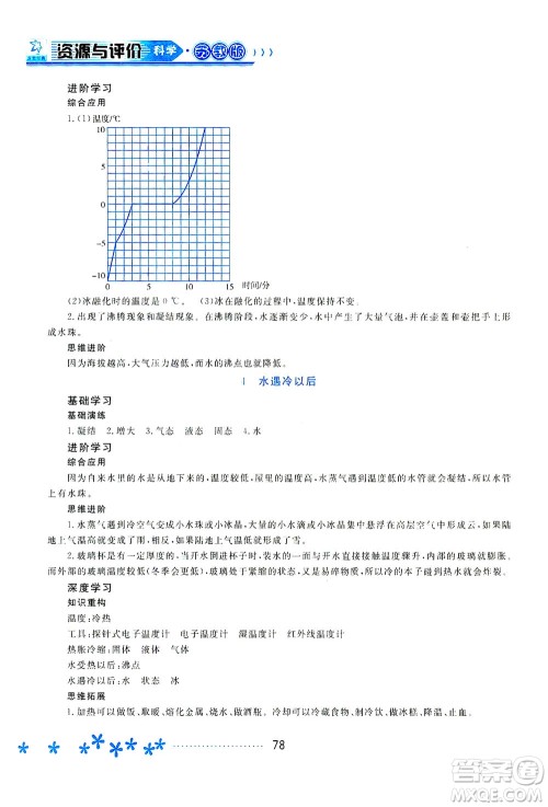 黑龙江教育出版社2021资源与评价四年级科学下册苏教版答案 黑龙江教育出版社2021资源与评价四年级科学下册苏教版答案