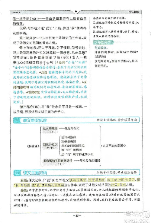 浙江教育出版社2021全易通五年级下册语文人教版参考答案 浙江教育出版社2021全易通五年级下册语文人教版参考答案