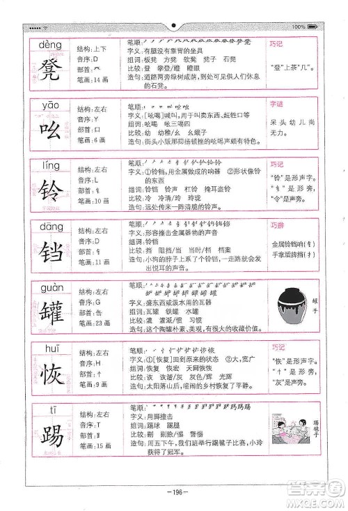 浙江教育出版社2021全易通五年级下册语文人教版参考答案