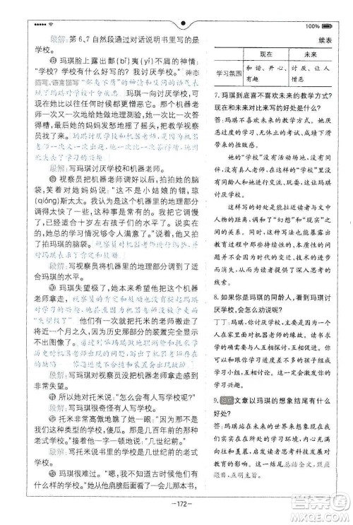 浙江教育出版社2021全易通六年级下册语文人教版参考答案 浙江教育出版社2021全易通六年级下册语文人教版参考答案