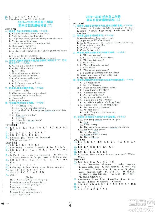 东南大学出版社2021年ENBO小天才期末复习与13市试卷优选英语四年级下册江苏版答案 东南大学出版社2021年ENBO小天才期末复习与13市试卷优选英语四年级下册江苏版答案