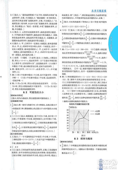 吉林人民出版社2021尖子生学案八年级下册数学苏科版参考答案