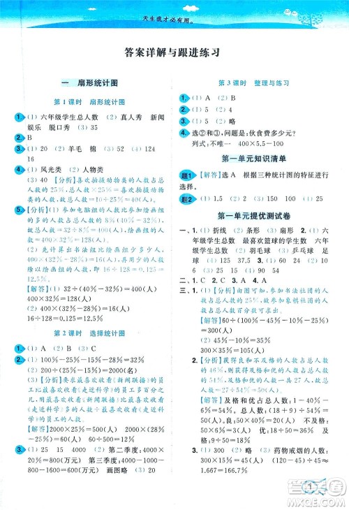 东南大学出版社2021年ENBO小天才智能培优数学六年级下册江苏版答案