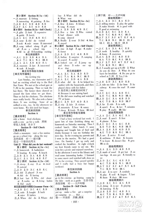 新疆文化出版社2021课时掌控七年级英语下册人教版答案 新疆文化出版社2021课时掌控七年级英语下册人教版答案