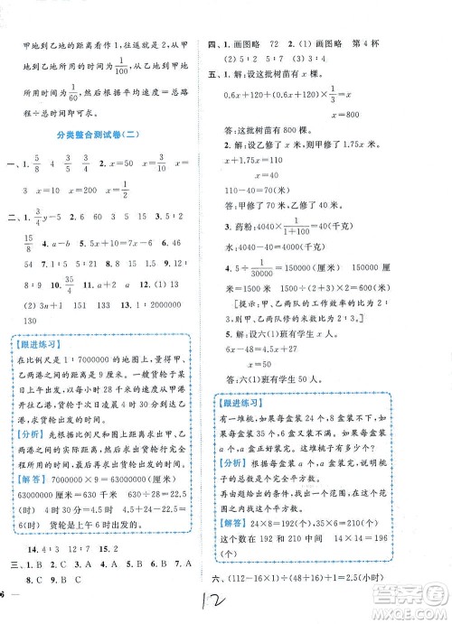 东南大学出版社2021年ENBO小天才全程复习与测试数学六年级下册江苏版答案 东南大学出版社2021年ENBO小天才全程复习与测试数学六年级下册江苏版答案