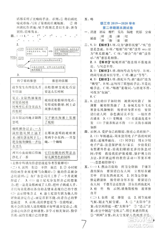 东南大学出版社2021年ENBO小天才期末复习与13市试卷优选语文六年级下册全国版答案 东南大学出版社2021年ENBO小天才期末复习与13市试卷优选语文六年级下册全国版答案