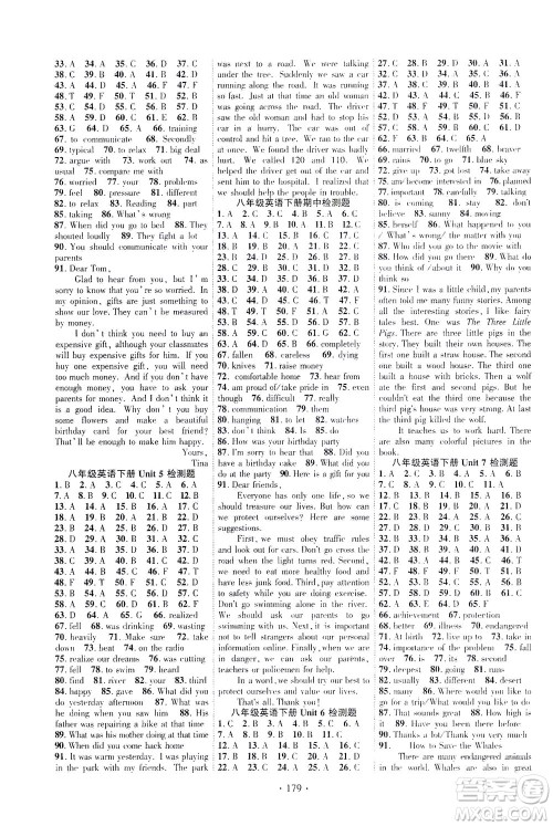 新疆文化出版社2021课时掌控八年级英语下册人教版答案 新疆文化出版社2021课时掌控八年级英语下册人教版答案