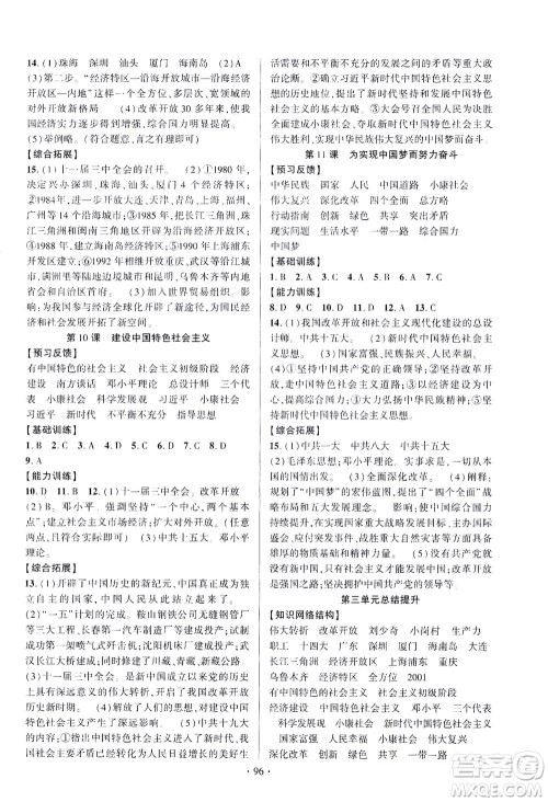 长江出版社2021课时掌控八年级历史下册人教版答案 长江出版社2021课时掌控八年级历史下册人教版答案