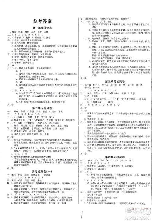 黑龙江美术出版社2021一线名师夺冠王检测卷语文五年级下册人教版答案 黑龙江美术出版社2021一线名师夺冠王检测卷语文五年级下册人教版答案
