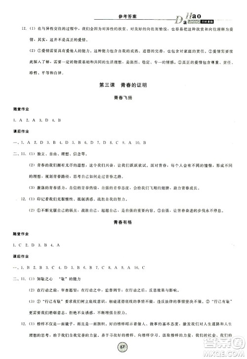 北方妇女儿童出版社2021胜券在握打好基础作业本七年级道德与法治下册RJ部编版答案 北方妇女儿童出版社2021胜券在握打好基础作业本七年级道德与法治下册RJ部编版答案