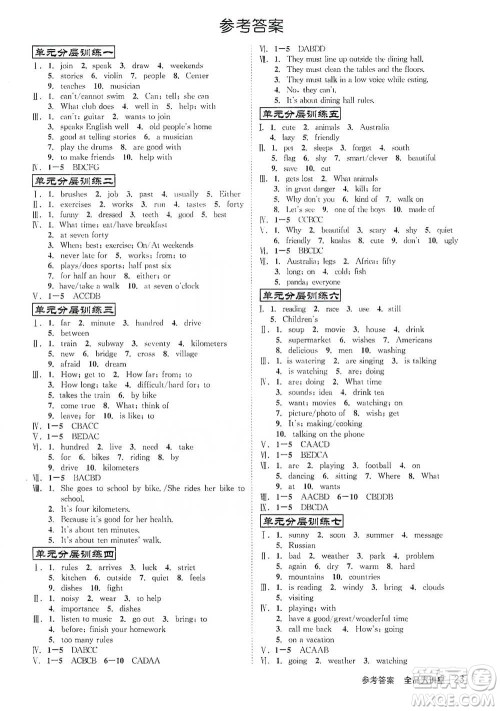 开明出版社2021全品大讲堂七年级下册初中英语人教版参考答案 开明出版社2021全品大讲堂七年级下册初中英语人教版参考答案