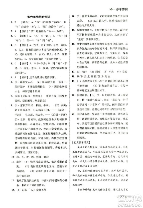 北方妇女儿童出版社2021胜券在握打好基础作业本八年级语文下册RJ部编版答案 北方妇女儿童出版社2021胜券在握打好基础作业本八年级语文下册RJ部编版答案