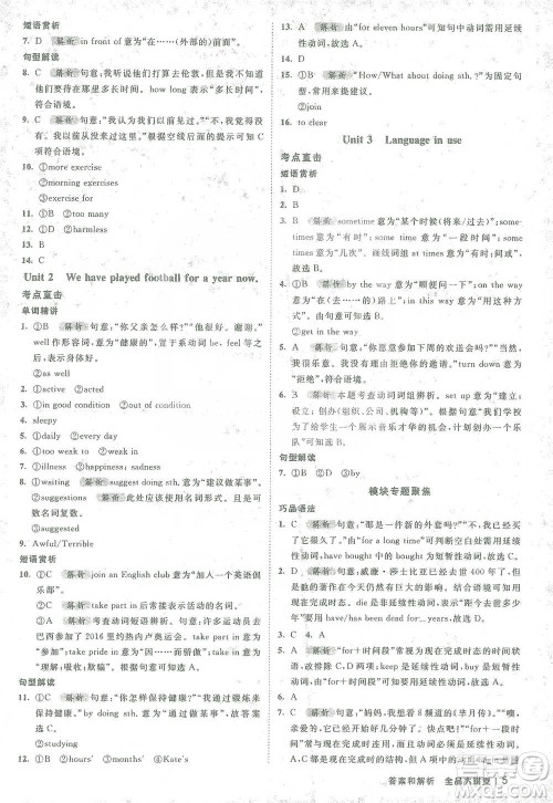 开明出版社2021全品大讲堂八年级下册初中英语外研版参考答案 开明出版社2021全品大讲堂八年级下册初中英语外研版参考答案