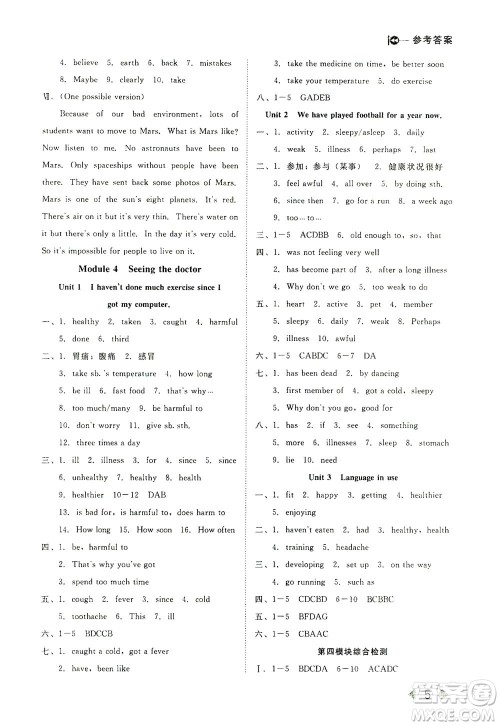 北方妇女儿童出版社2021胜券在握打好基础作业本八年级英语下册WY外研版答案 北方妇女儿童出版社2021胜券在握打好基础作业本八年级英语下册WY外研版答案