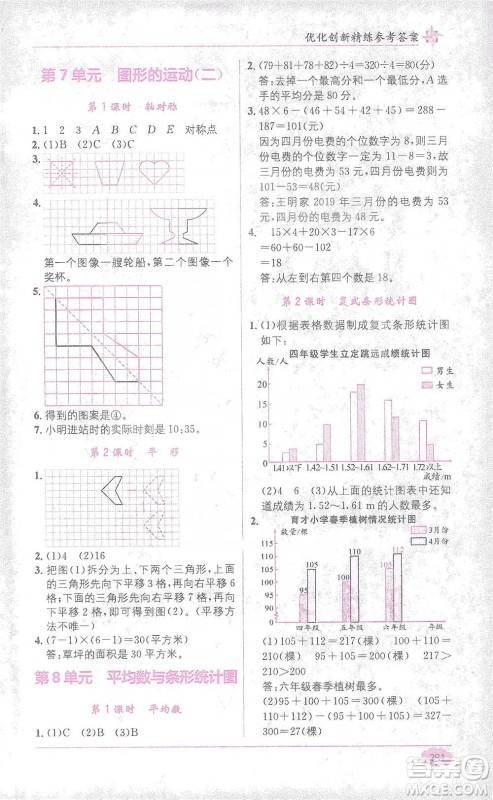 新疆青少年出版社2021教材1+1全解精练四年级下册数学人教版参考答案 新疆青少年出版社2021教材1+1全解精练四年级下册数学人教版参考答案