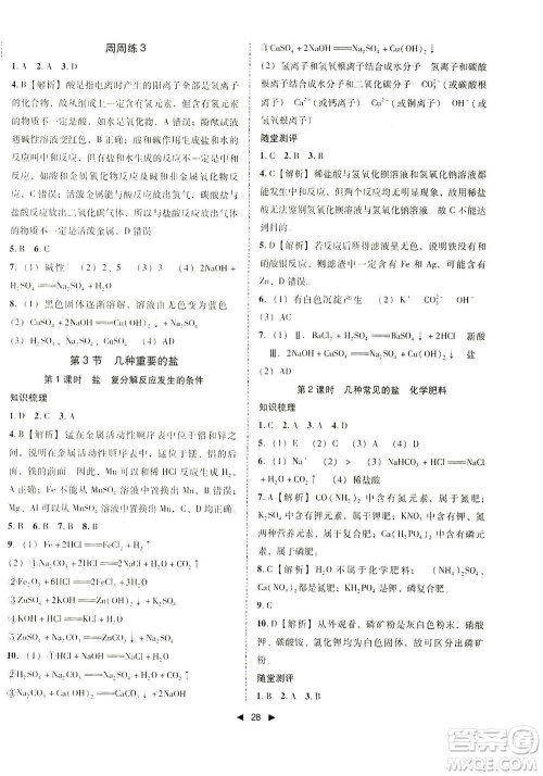 北方妇女儿童出版社2021胜券在握打好基础作业本九年级化学下册HJ沪教版答案 北方妇女儿童出版社2021胜券在握打好基础作业本九年级化学下册HJ沪教版答案