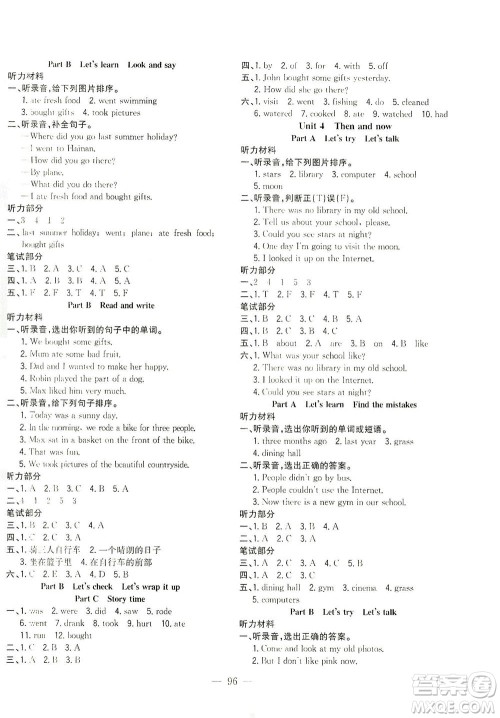 浙江大学出版社2021课时特训优化作业本六年级英语下册PEP版答案 浙江大学出版社2021课时特训优化作业本六年级英语下册PEP版答案