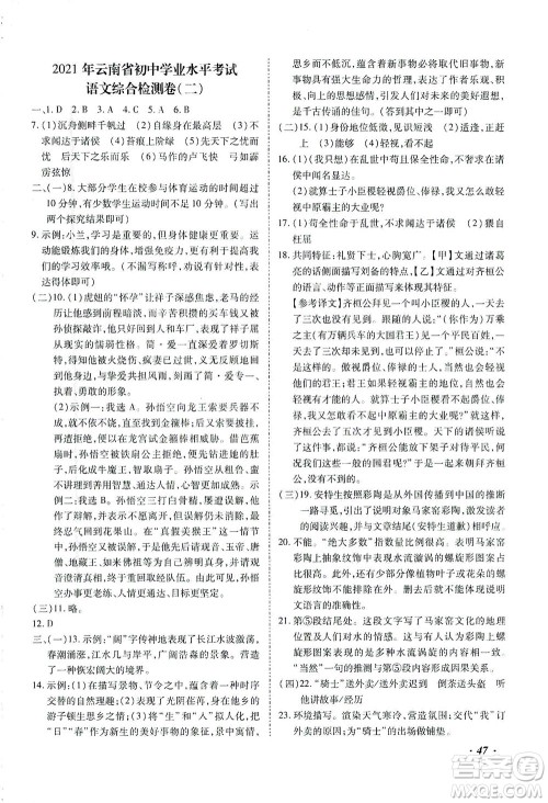 延边教育出版社2021本土攻略精准复习方案九年级语文下册人教版答案 延边教育出版社2021本土攻略精准复习方案九年级语文下册人教版答案
