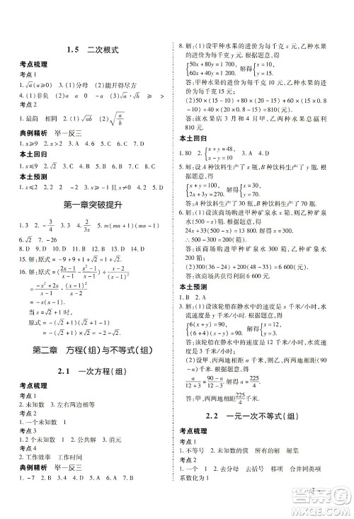 延边教育出版社2021本土攻略精准复习方案九年级数学下册人教版答案 延边教育出版社2021本土攻略精准复习方案九年级数学下册人教版答案