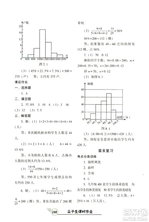 辽宁教育出版社2021尖子生课时作业七年级数学下册人教版答案