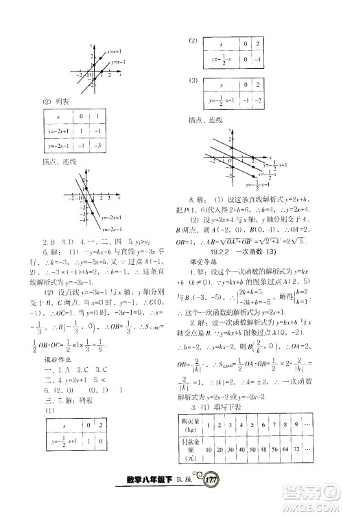 辽宁教育出版社2021尖子生课时作业八年级数学下册人教版答案 辽宁教育出版社2021尖子生课时作业八年级数学下册人教版答案