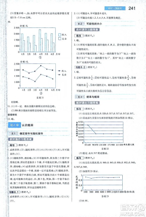 陕西师范大学出版总社2021初中教材完全解读八年级下册数学苏科版参考答案