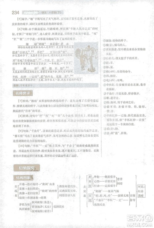 陕西师范大学出版总社2021初中教材完全解读八年级下册语文人教版参考答案