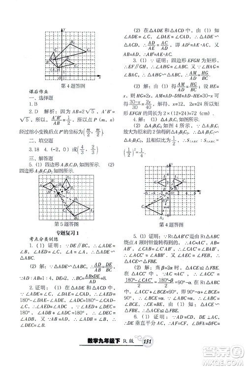 辽宁教育出版社2021尖子生课时作业九年级数学下册人教版答案