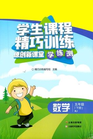 云南美术出版社2021学生课程精巧训练数学五年级下册RJ人教版答案