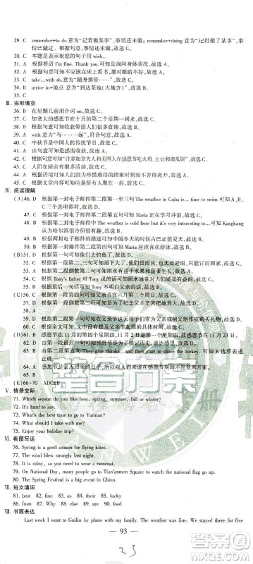 科学普及出版社2021仁爱英语同步活页AB卷七年级下册仁爱版福建专版答案 科学普及出版社2021仁爱英语同步活页AB卷七年级下册仁爱版福建专版答案