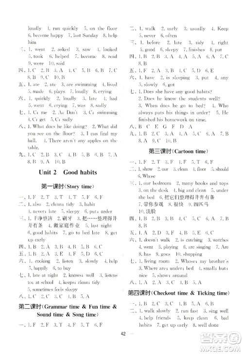江苏凤凰美术出版社2021课时金练英语六年级6B江苏版答案 江苏凤凰美术出版社2021课时金练英语六年级6B江苏版答案