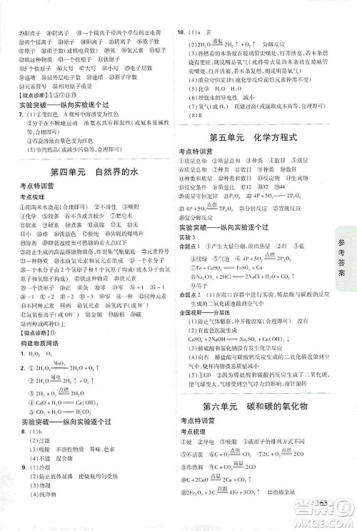 新疆青少年出版社2021万唯中考试题研究化学江西专版通用版参考答案 新疆青少年出版社2021万唯中考试题研究化学江西专版通用版参考答案