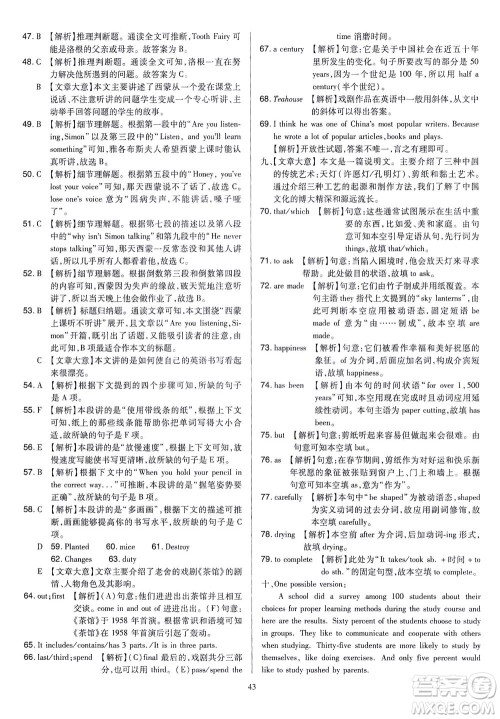 山西教育出版社2021金点名卷山西省中考训练卷英语人教版答案 山西教育出版社2021金点名卷山西省中考训练卷英语人教版答案