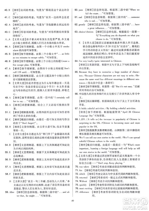 山西教育出版社2021金点名卷山西省中考训练卷英语人教版答案 山西教育出版社2021金点名卷山西省中考训练卷英语人教版答案