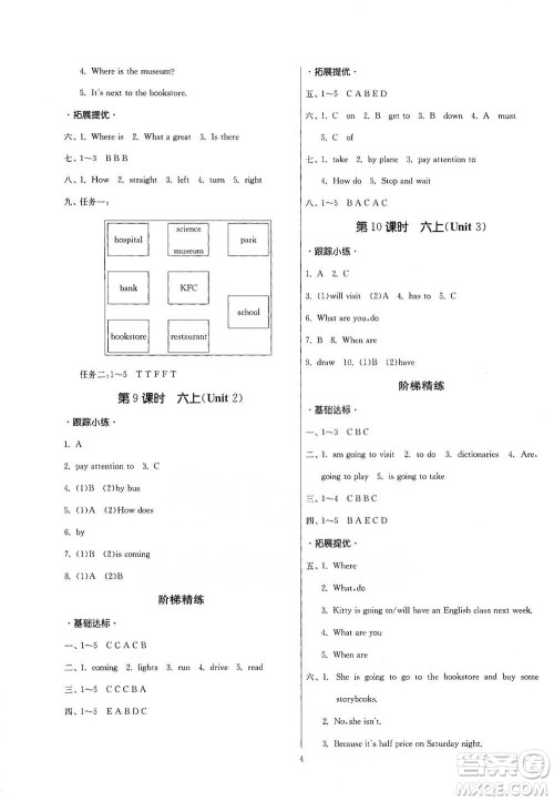 江苏人民出版社2021实验班小学毕业总复习英语人教版参考答案