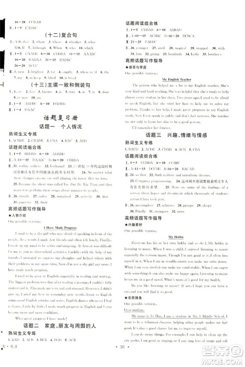 新世纪出版社2021火线100天中考滚动复习法英语青海专版答案 新世纪出版社2021火线100天中考滚动复习法英语青海专版答案