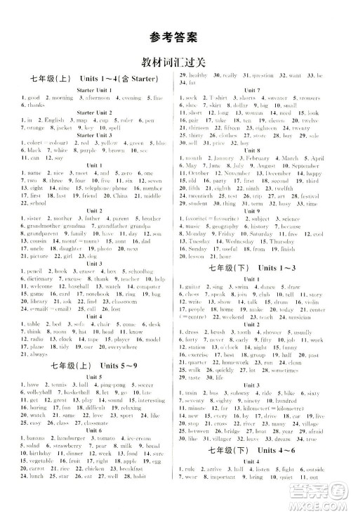 新世纪出版社2021火线100天中考滚动复习法英语青海专版答案 新世纪出版社2021火线100天中考滚动复习法英语青海专版答案